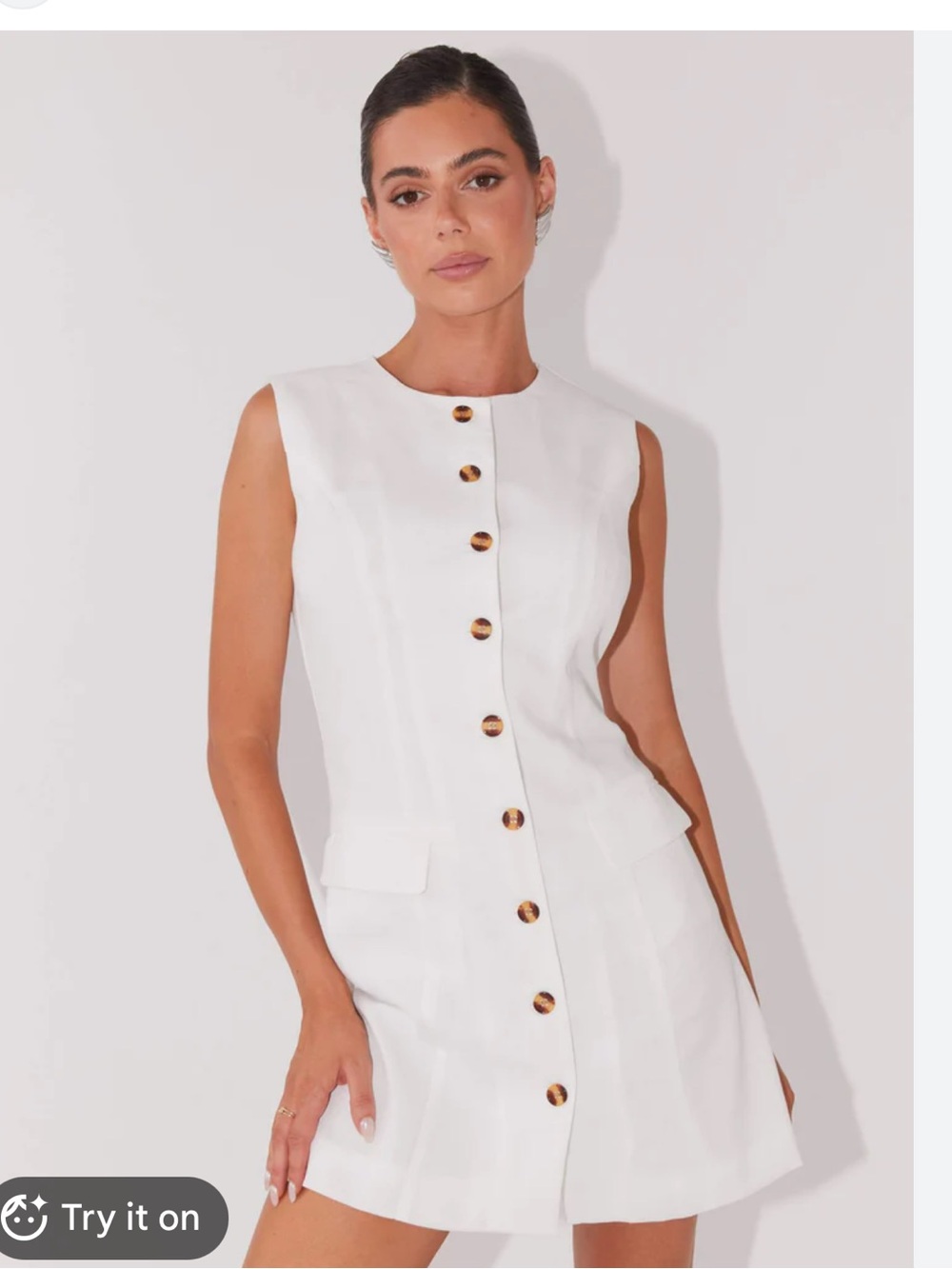 Peppermayo Castello Fiore Linen Mini Dress